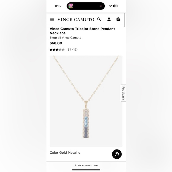 Vince Camuto adjustable length necklace - Picture 3 of 3